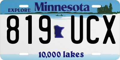 MN license plate 819UCX