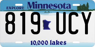 MN license plate 819UCY