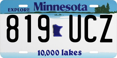 MN license plate 819UCZ