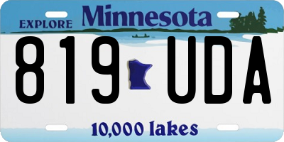 MN license plate 819UDA