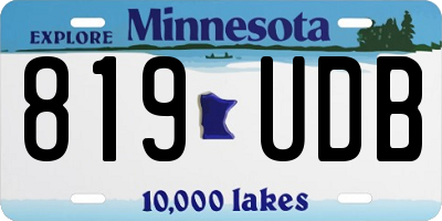 MN license plate 819UDB