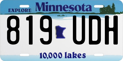 MN license plate 819UDH