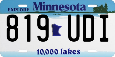 MN license plate 819UDI