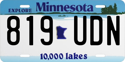 MN license plate 819UDN