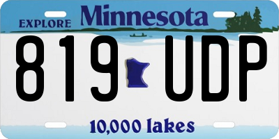 MN license plate 819UDP