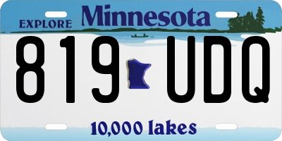 MN license plate 819UDQ
