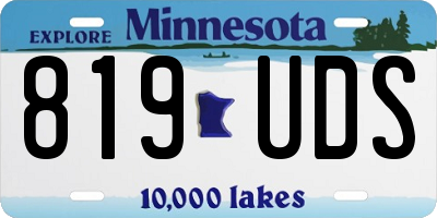 MN license plate 819UDS