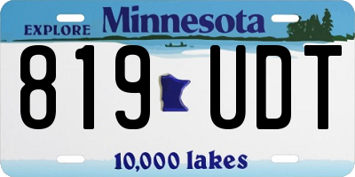 MN license plate 819UDT