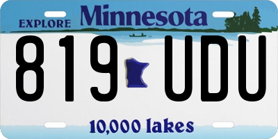 MN license plate 819UDU