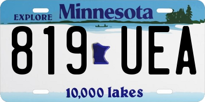 MN license plate 819UEA