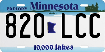 MN license plate 820LCC