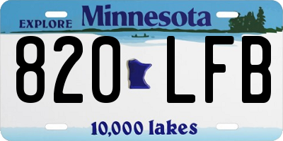 MN license plate 820LFB