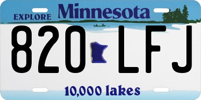MN license plate 820LFJ