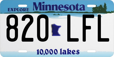 MN license plate 820LFL