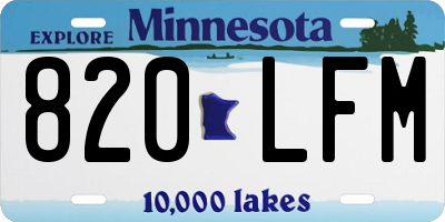 MN license plate 820LFM