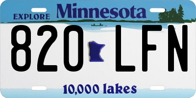 MN license plate 820LFN