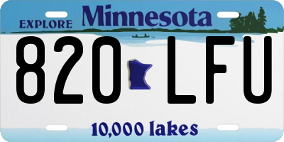 MN license plate 820LFU