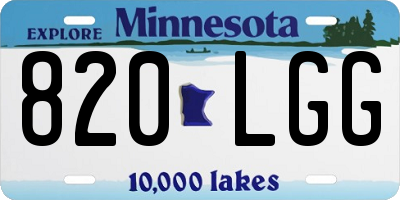 MN license plate 820LGG