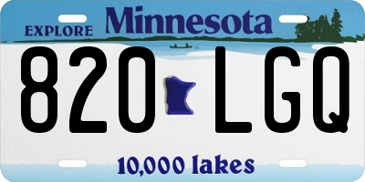 MN license plate 820LGQ