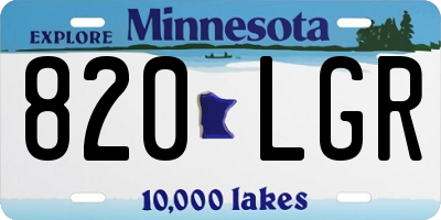 MN license plate 820LGR
