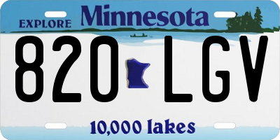 MN license plate 820LGV