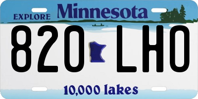 MN license plate 820LHO