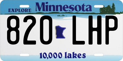 MN license plate 820LHP