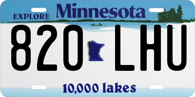 MN license plate 820LHU