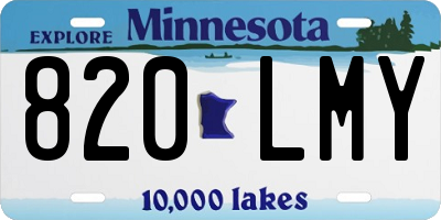 MN license plate 820LMY