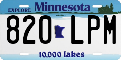 MN license plate 820LPM
