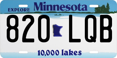 MN license plate 820LQB