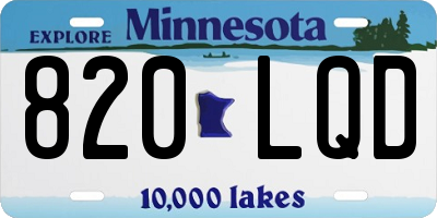 MN license plate 820LQD
