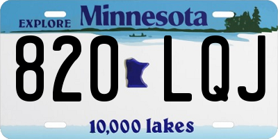 MN license plate 820LQJ