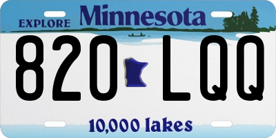 MN license plate 820LQQ