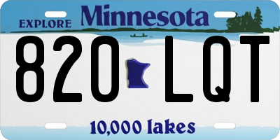 MN license plate 820LQT