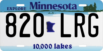 MN license plate 820LRG