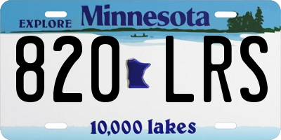 MN license plate 820LRS