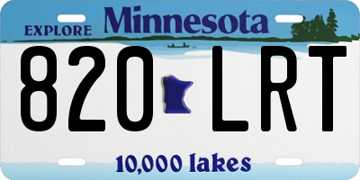 MN license plate 820LRT