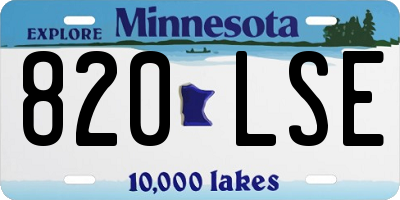 MN license plate 820LSE