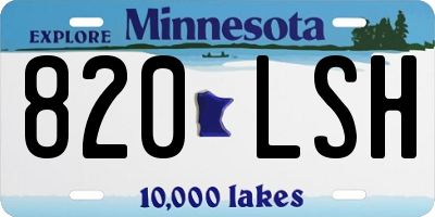 MN license plate 820LSH