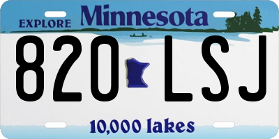 MN license plate 820LSJ