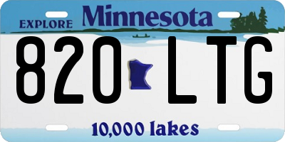MN license plate 820LTG