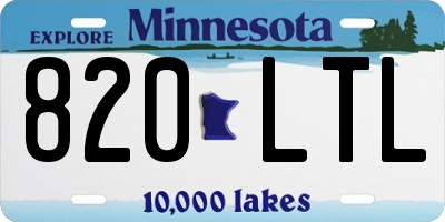 MN license plate 820LTL