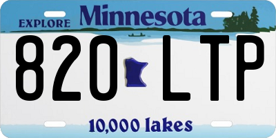 MN license plate 820LTP