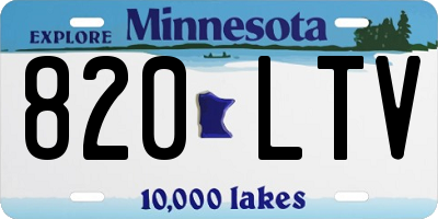 MN license plate 820LTV