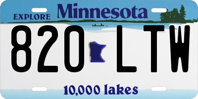 MN license plate 820LTW