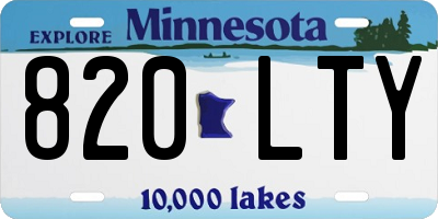 MN license plate 820LTY