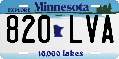 MN license plate 820LVA