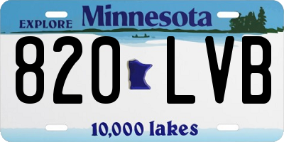 MN license plate 820LVB
