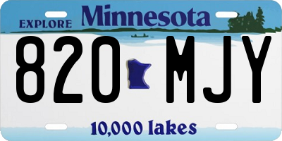 MN license plate 820MJY